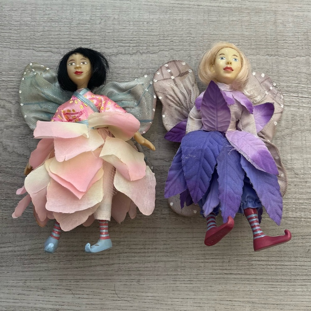 Vintage Legends of the Faery Folk Ting and Blossum Dolls Collectible